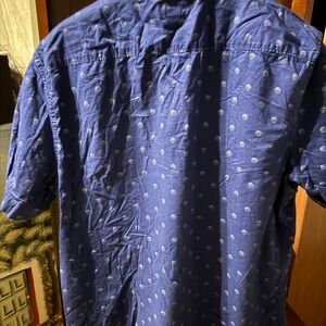 H&M Navy Polka Dot Casual Shirt
